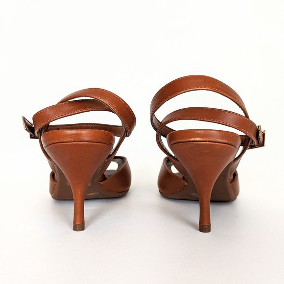 BCBGirls Leather Open Toe Heeled Sandals - Picture 13 of 13